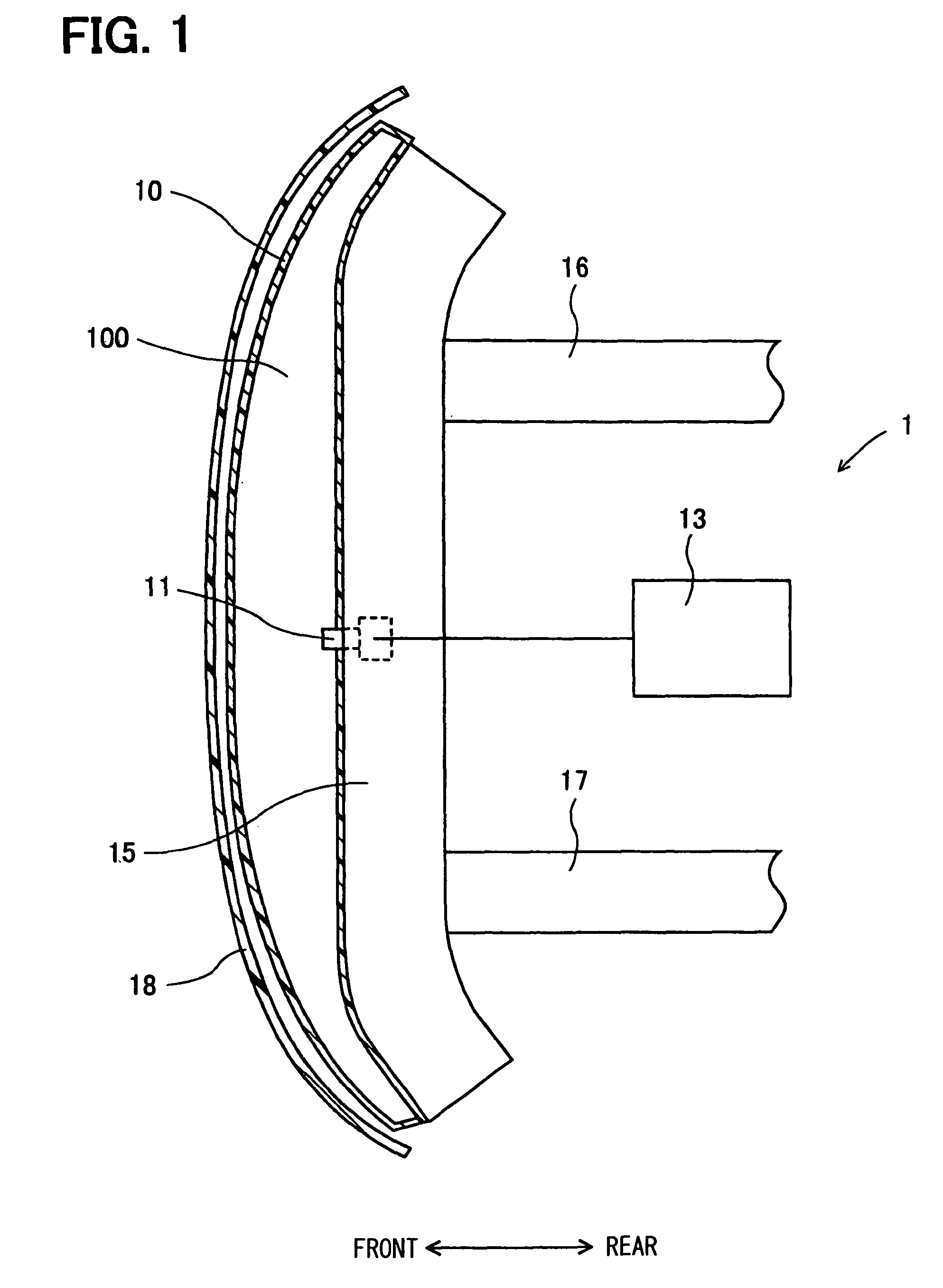 Collision detecting device