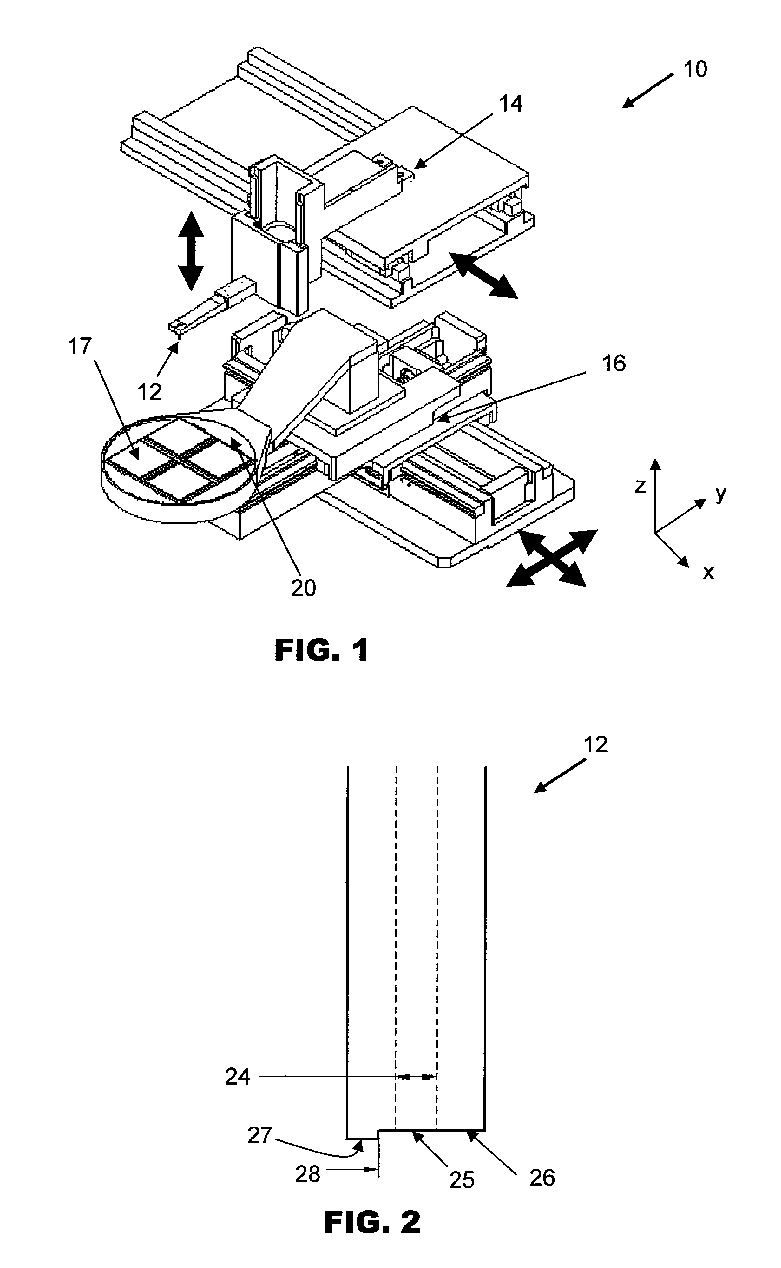 Flanged collet for die pick-up tool