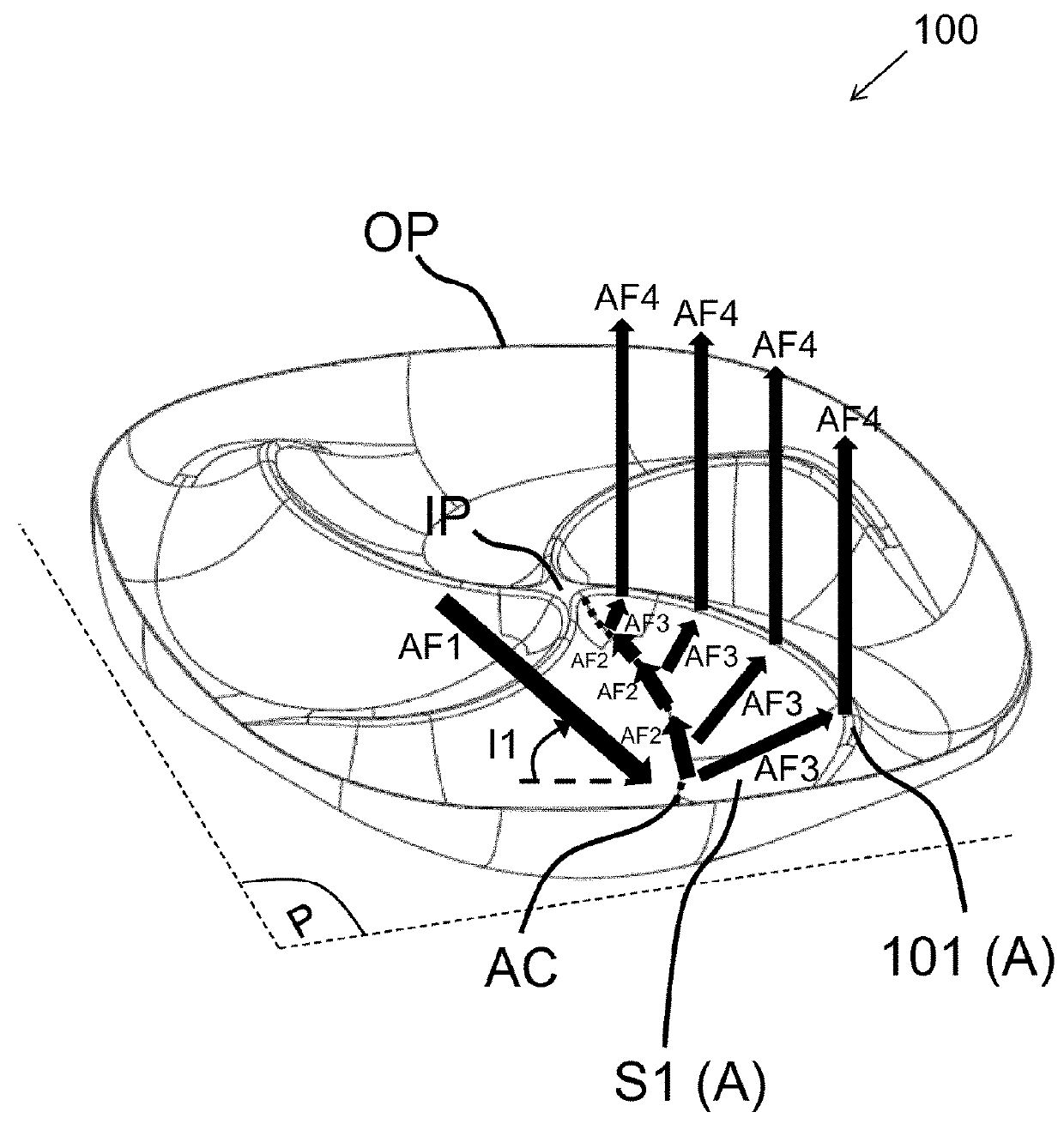 Air-guide member for an apparatus using air flow to prepare food ingredients