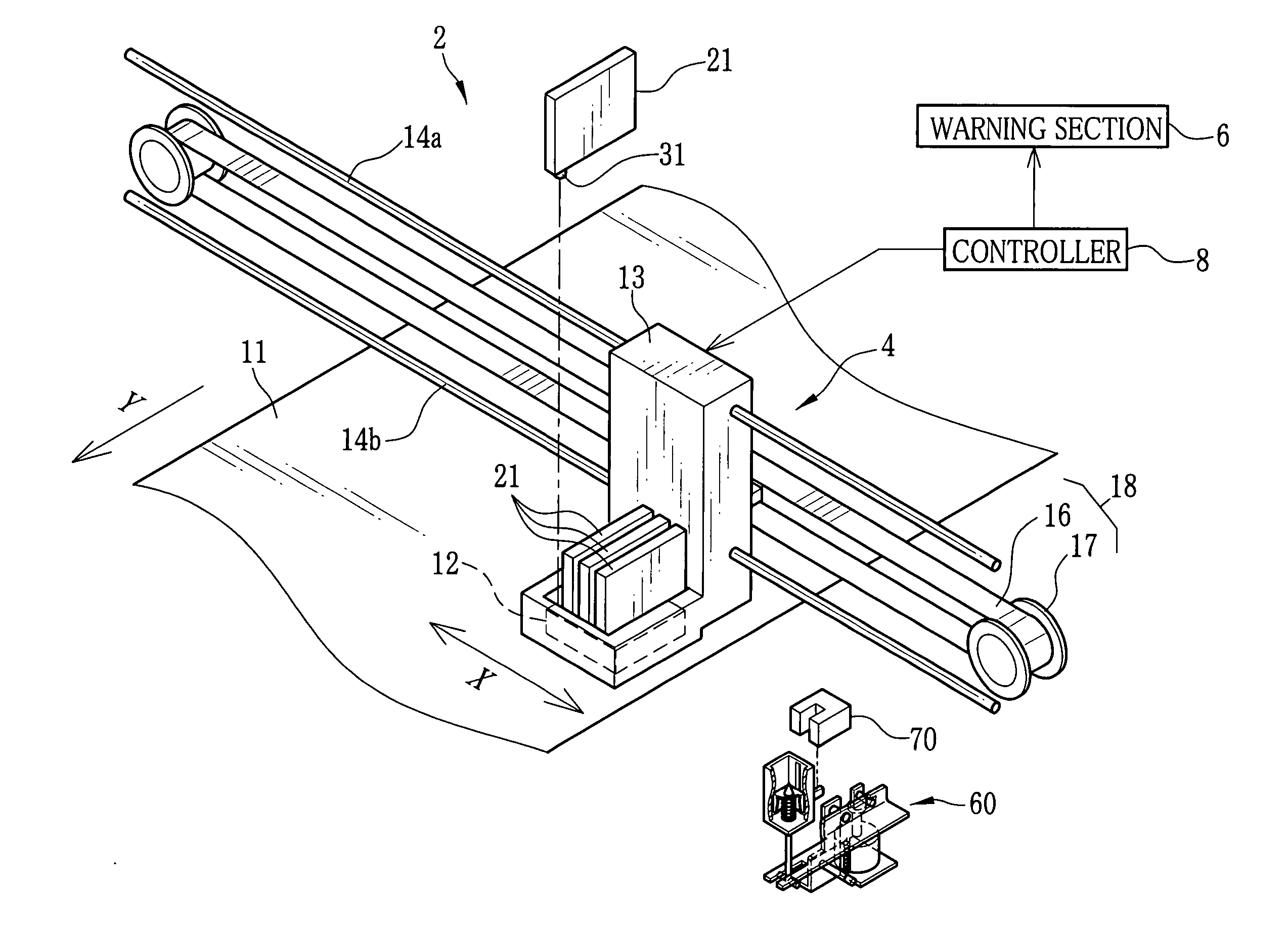 Ink run-out detector, ink cartridge and ink jet recording apparatus