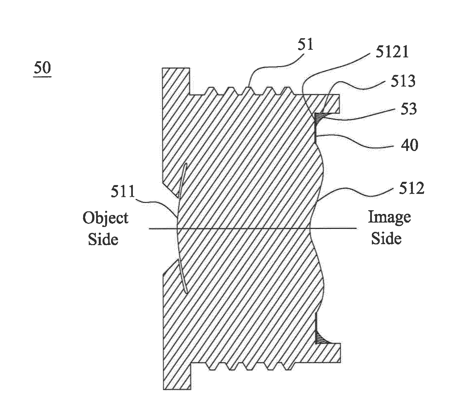 Lens assembly and baffle thereof