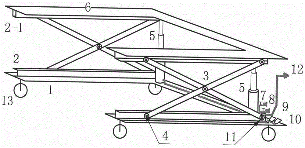 Self-controlled pneumatic lift car