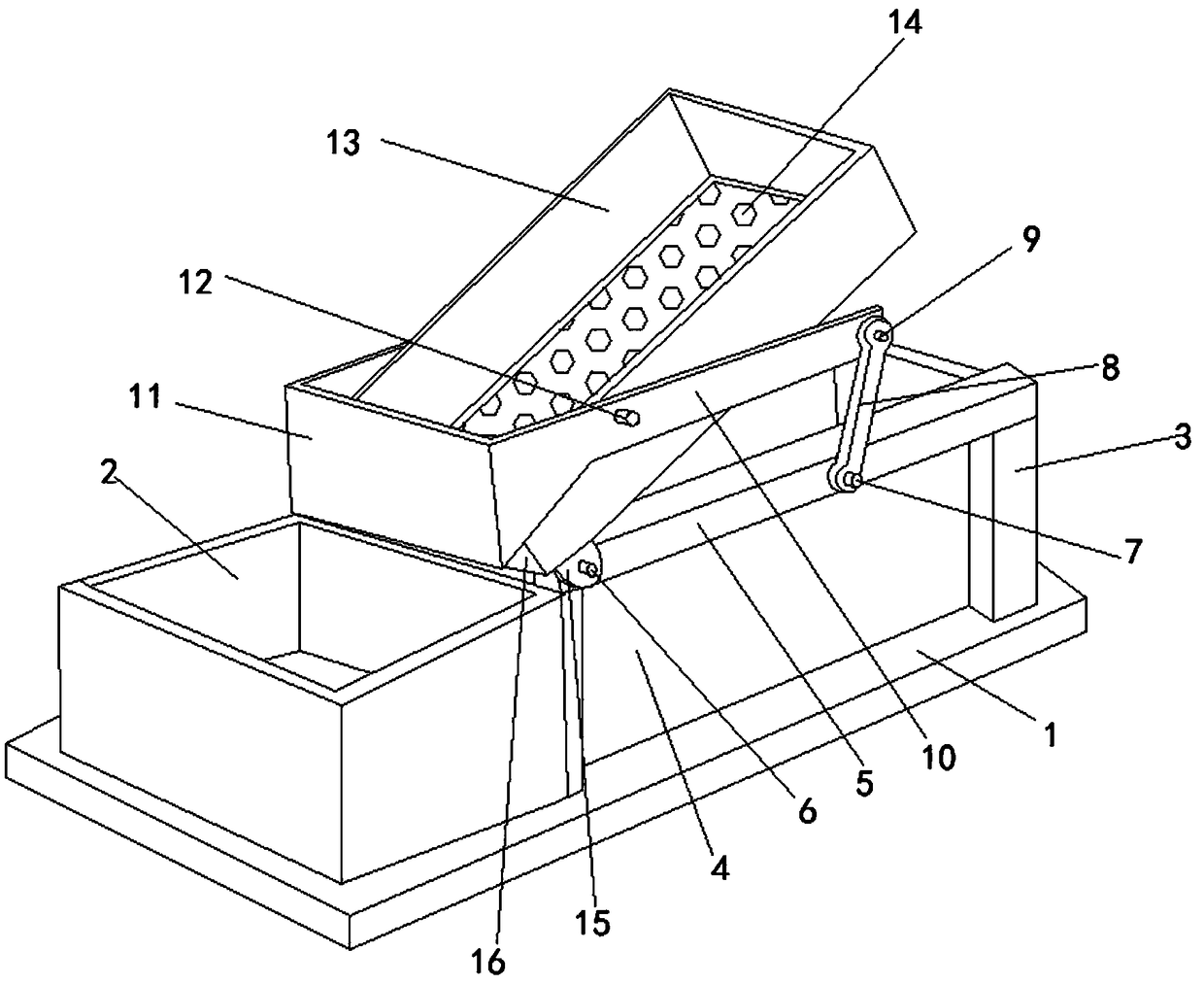 Device used for screening ecological agricultural products