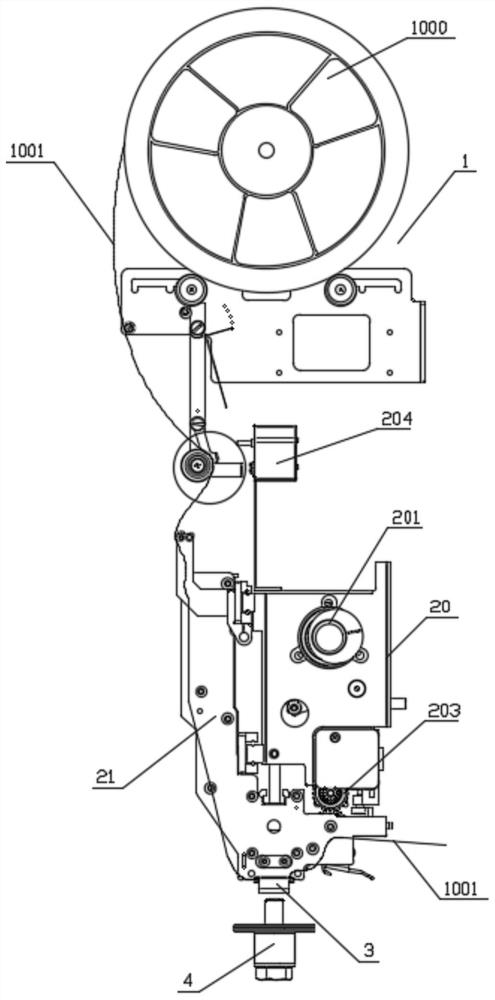 Module combination sheet ironing machine head and punch pin buffer mechanism matching structure and sheet ironing machine