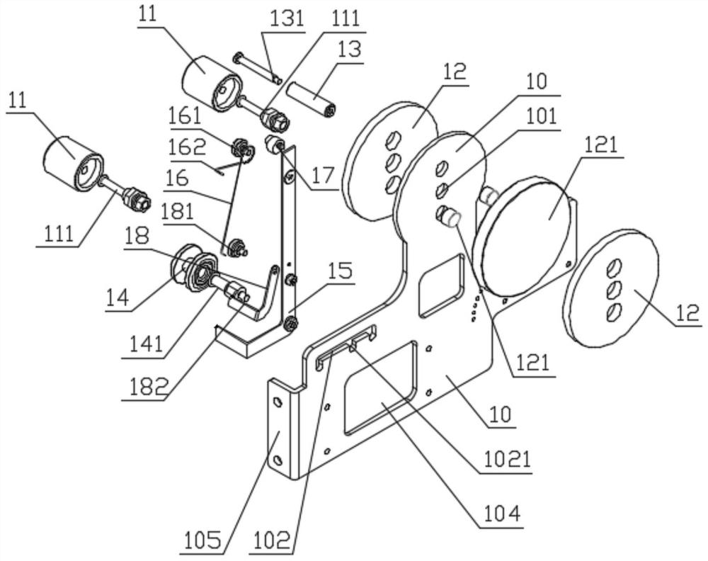 Module combination sheet ironing machine head and punch pin buffer mechanism matching structure and sheet ironing machine