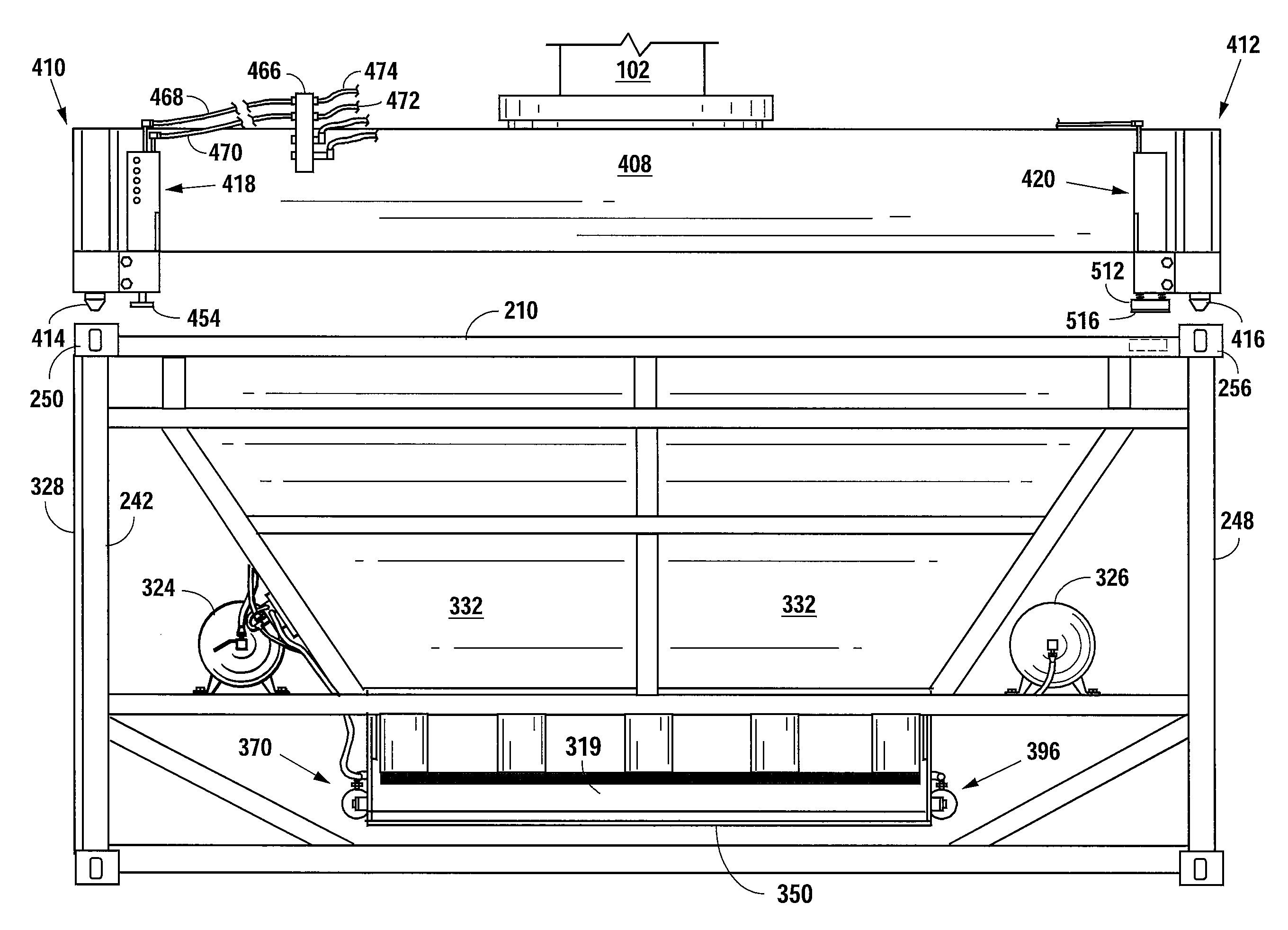 Belly-dump intermodal cargo container