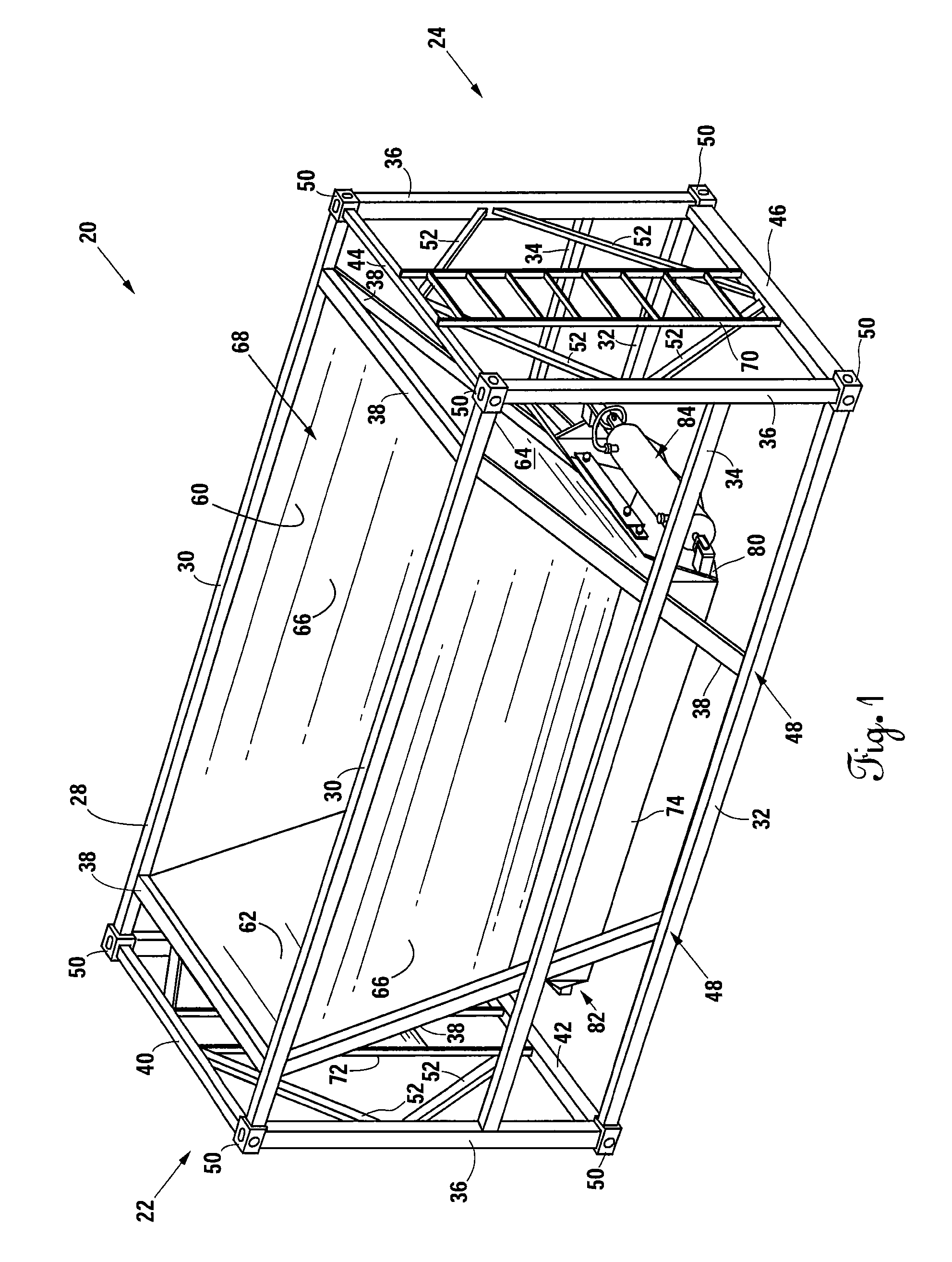 Belly-dump intermodal cargo container