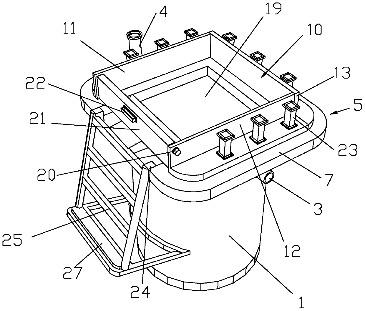 An installation method for outdoor anti-corrosion water tanks for rural drinking water