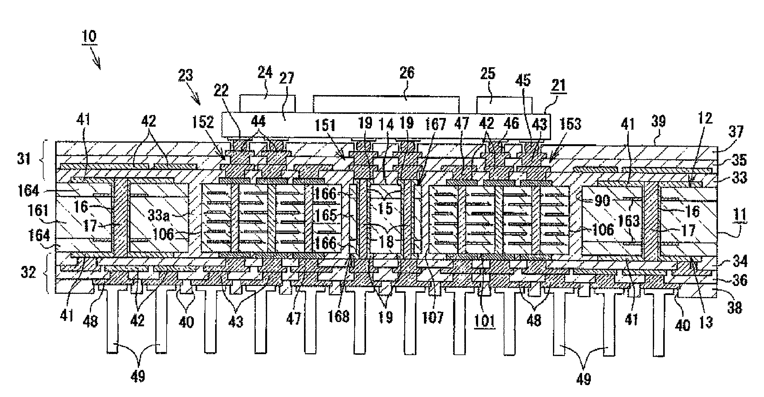 Capacitor built-in wiring board