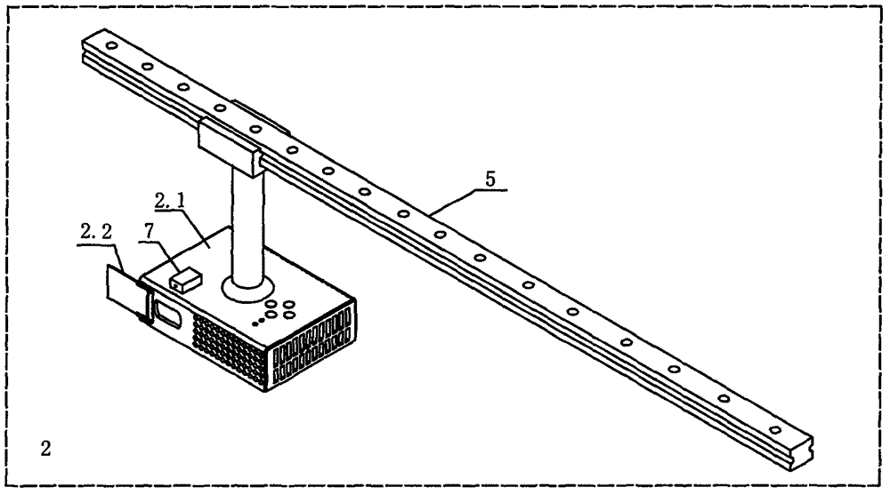 Blackboard writing projection system based on electric-control glass and used for teaching