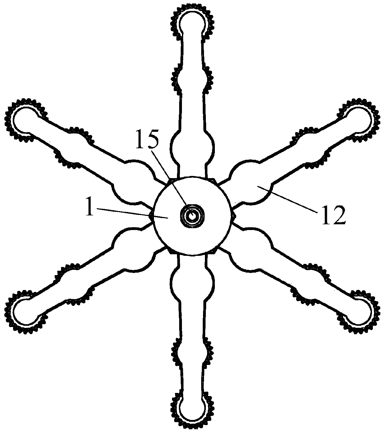 A kind of self-elevating drilling platform pile legs actively pierce a hole drill bit and method