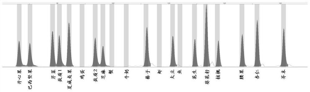 Polynucleotide pair for detecting allergen component, probe combination and application of polynucleotide pair and probe combination