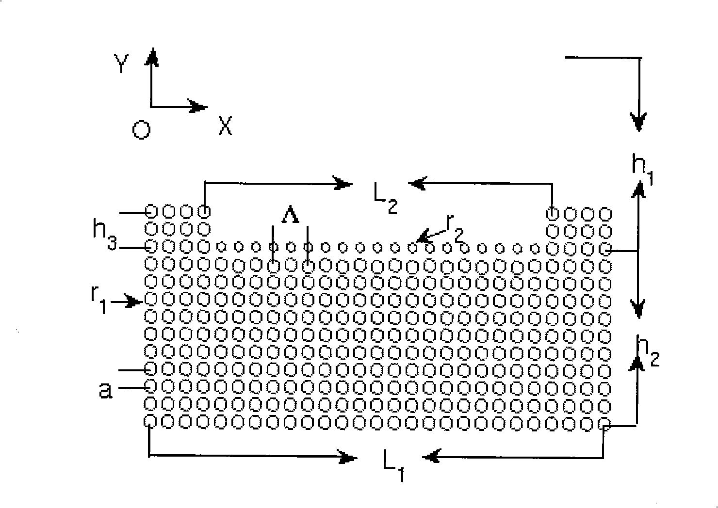 A vertical cavity side transmission photon crystal surface wave laser and its design method