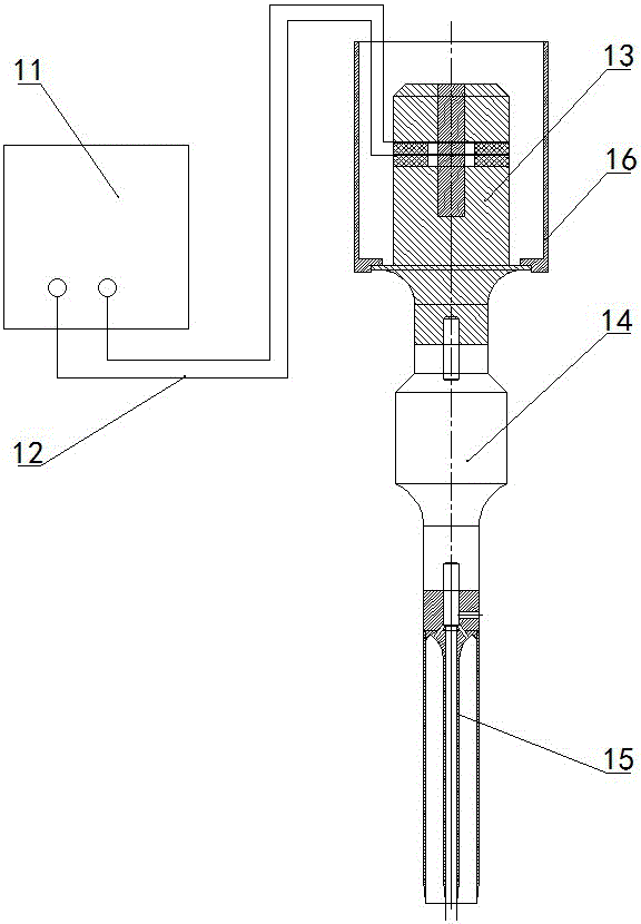 High-frequency vibratory sponge bar taking device and application