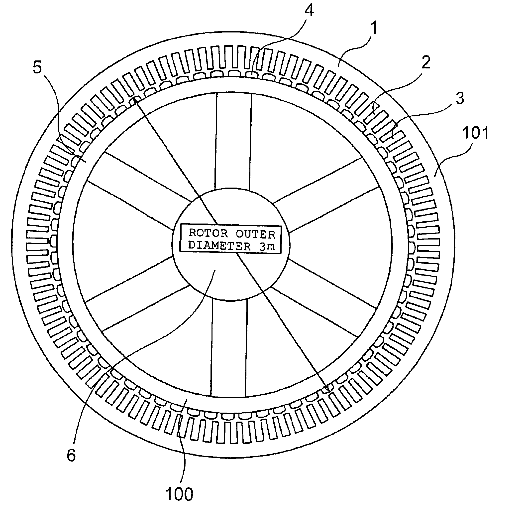 Permanent magnet dynamo electric machine, and permanent magnet synchronous generator for wind power generation