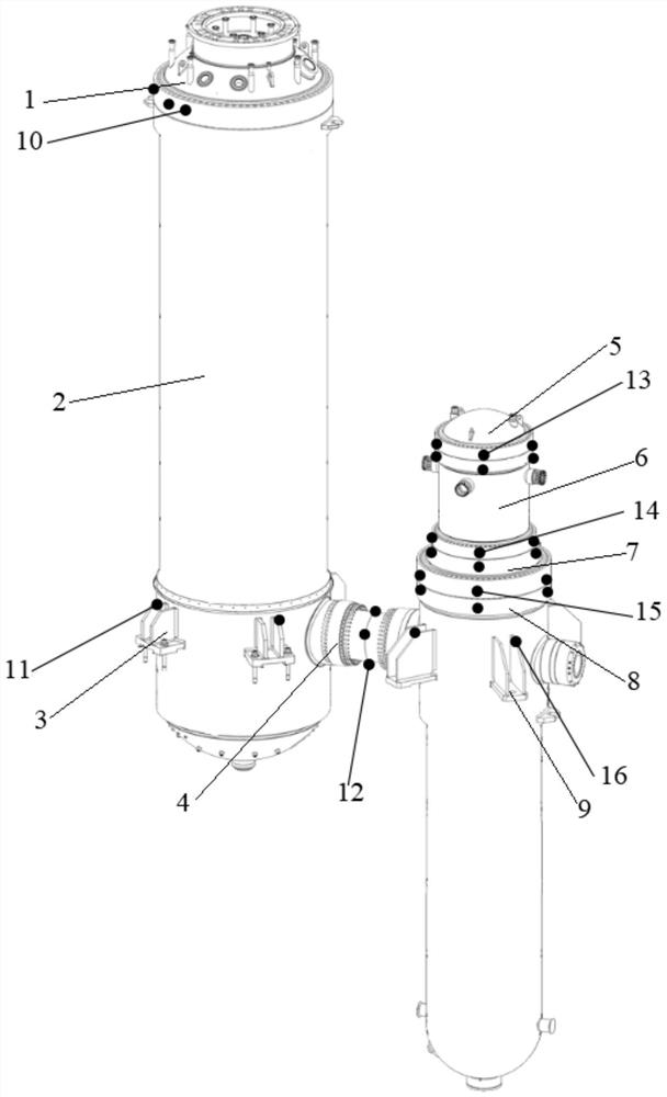 System and method for monitoring and positioning sound of primary loop pressure vessel of high-temperature gas cooled reactor