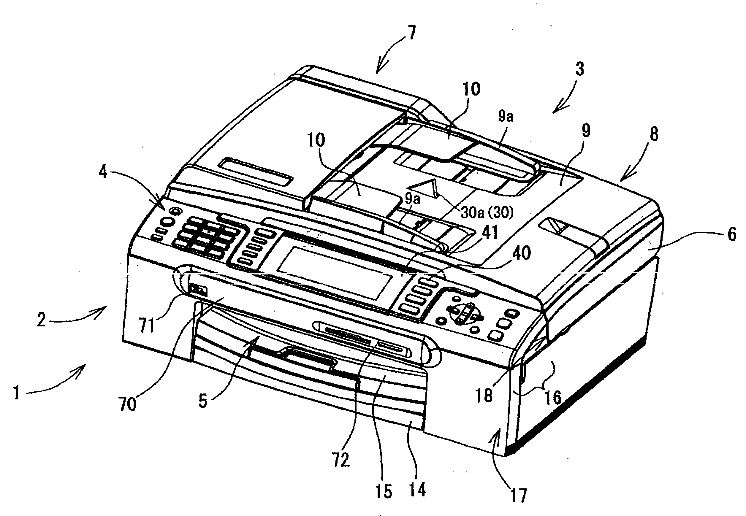 Image reading apparatus and computer-readable carrier containing control program for image reading apparatus