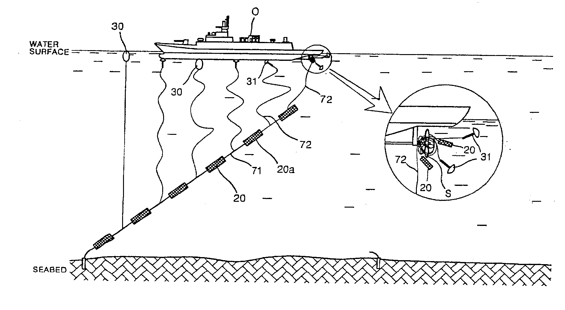 Underwater barricade apparatus