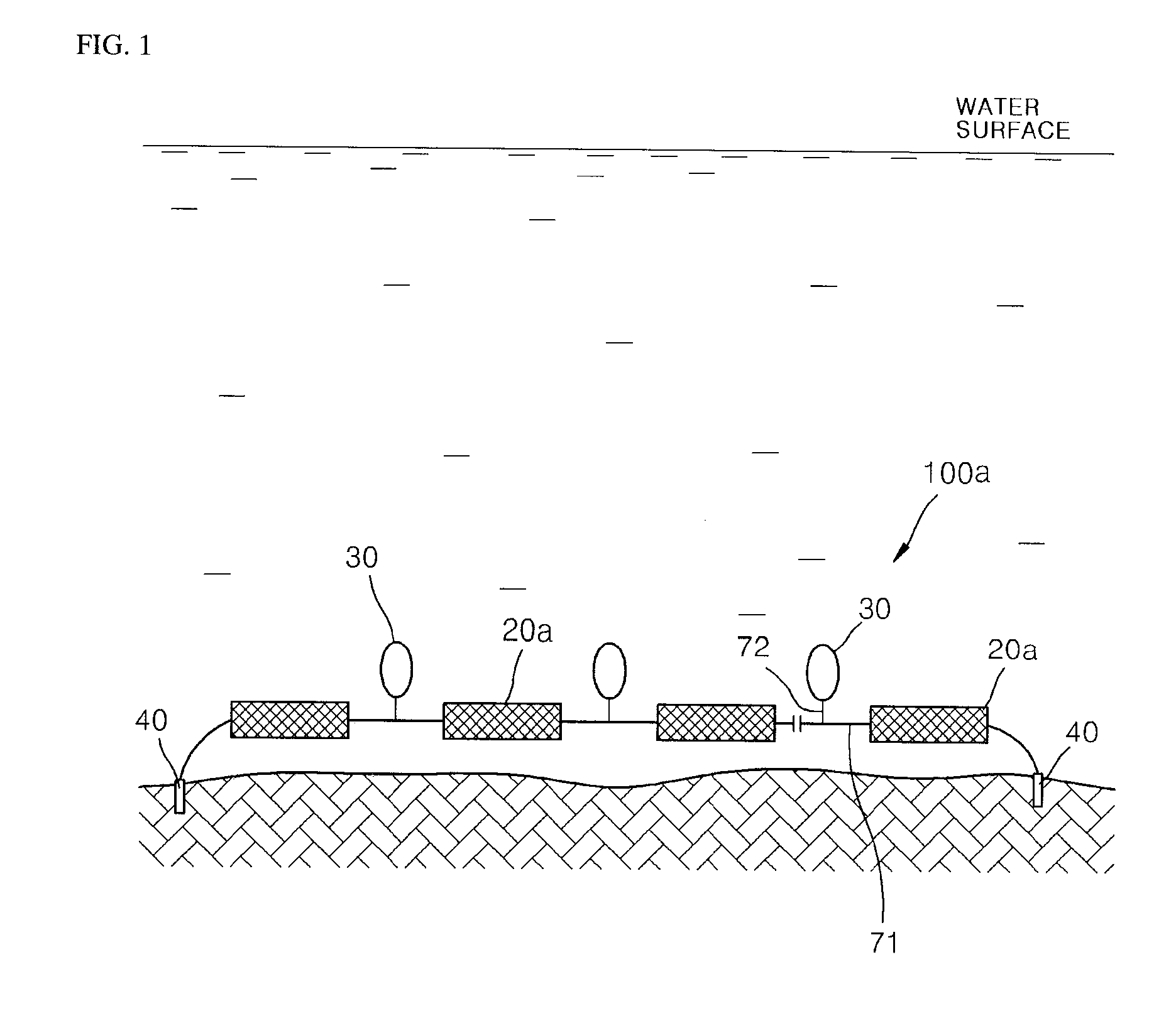 Underwater barricade apparatus