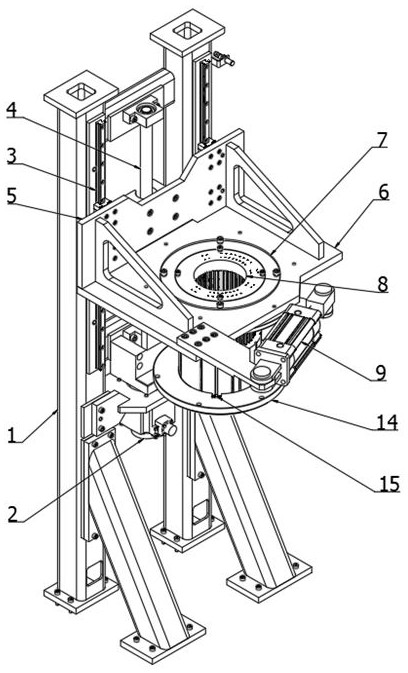 Automatic press-in device for flat wire hairpin coil and stator iron core