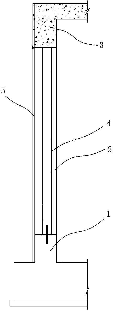 Cast-in-place concrete PVC hollow tube wallboard used for basement exterior wall