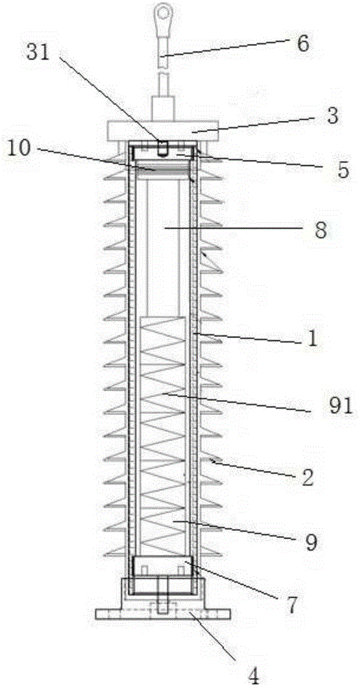 Outdoor alternating-current anti-explosion 35-kV lightning arrester