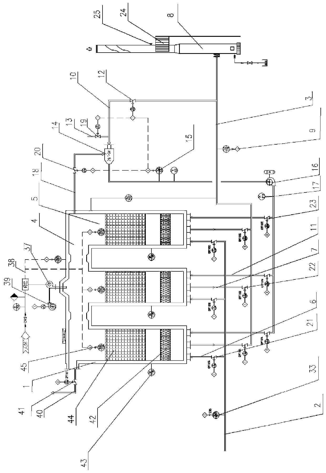 Regenerative thermal oxidizer and cleaning anti-blockage process thereof