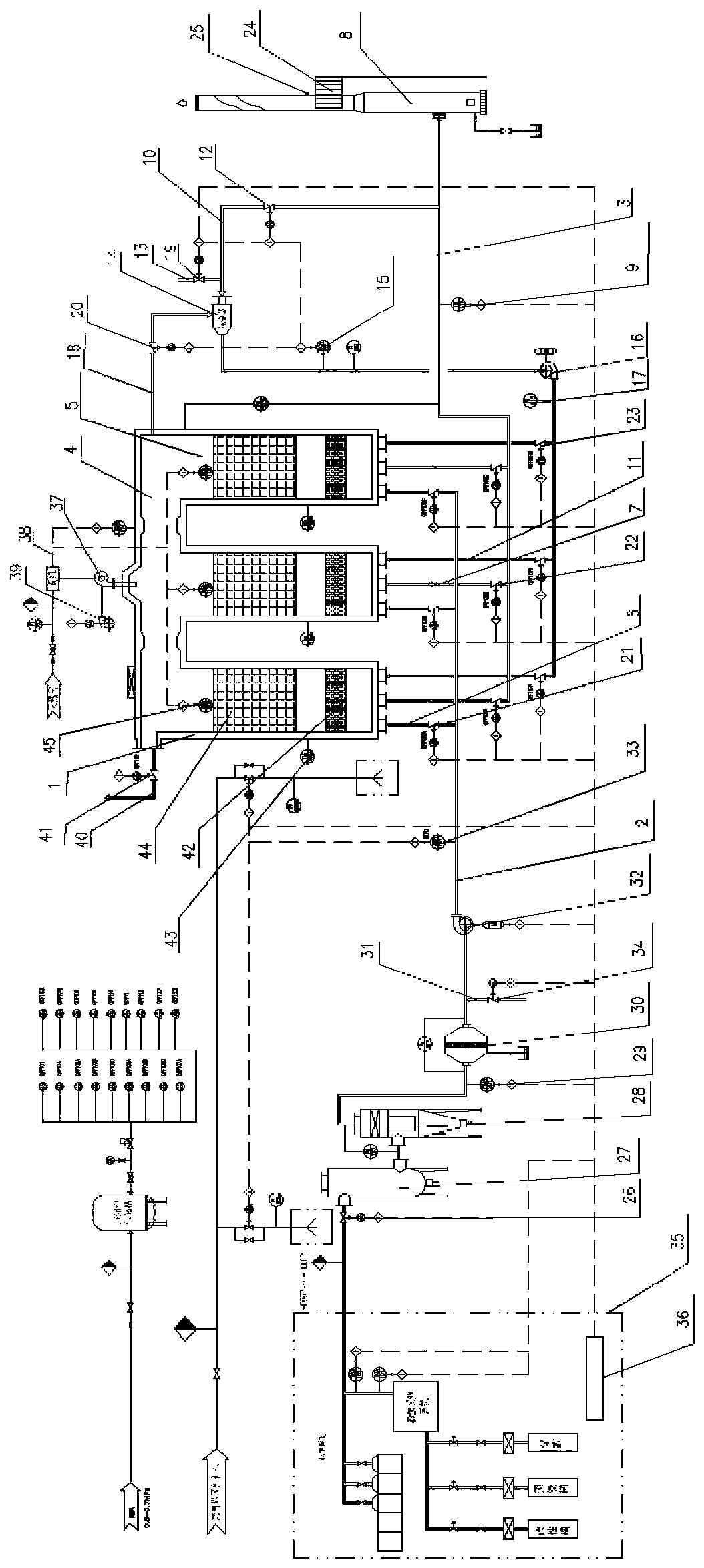 Regenerative thermal oxidizer and cleaning anti-blockage process thereof