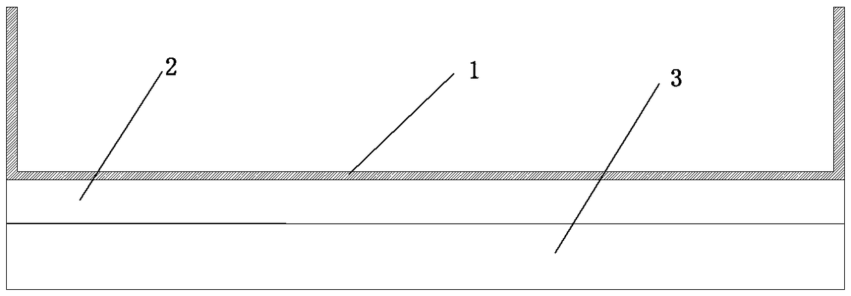 Approximate closed steel box and spring buffer layer