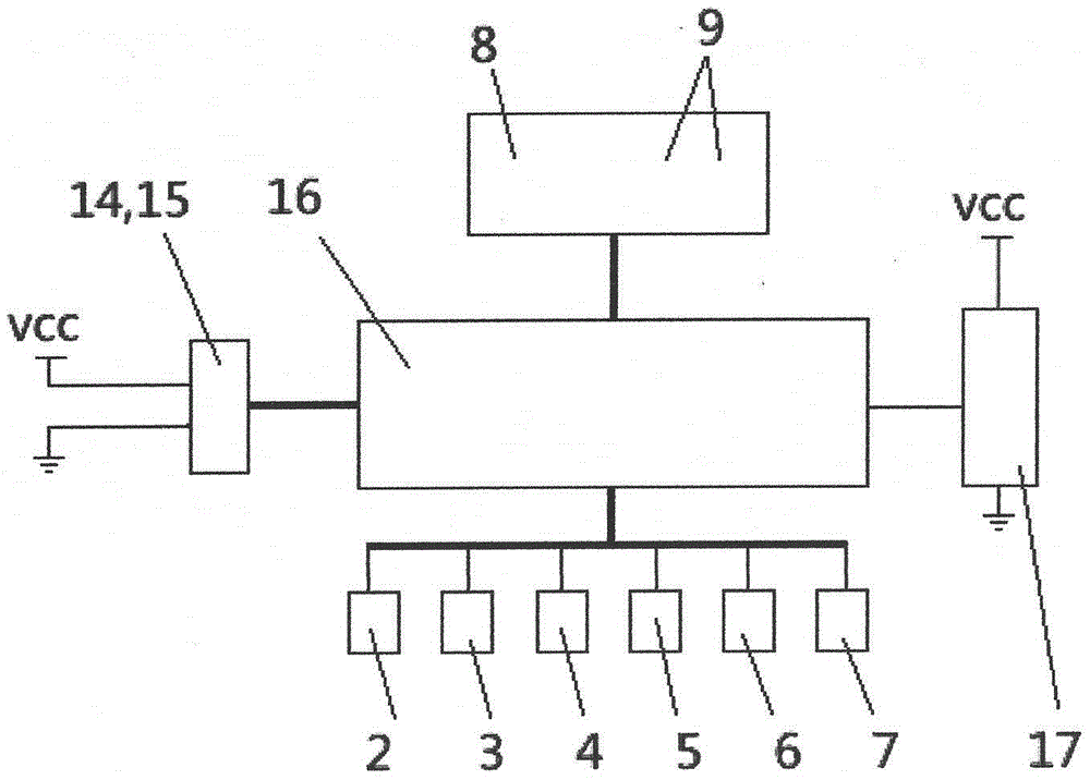 Numerically controlled electric heating moxibustion treatment instrument device