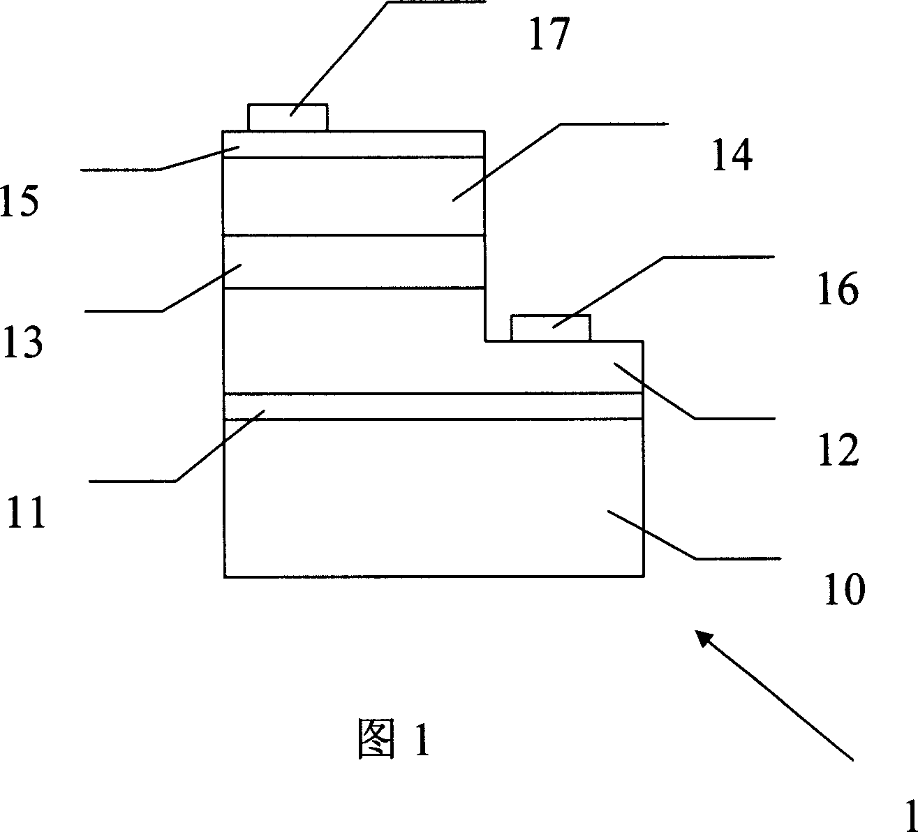 Buffering layer of ternary nitride for nitride luminescent assembly and its production