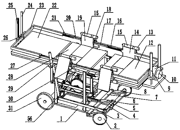 Wheelchair-type sickbed capable of turning over