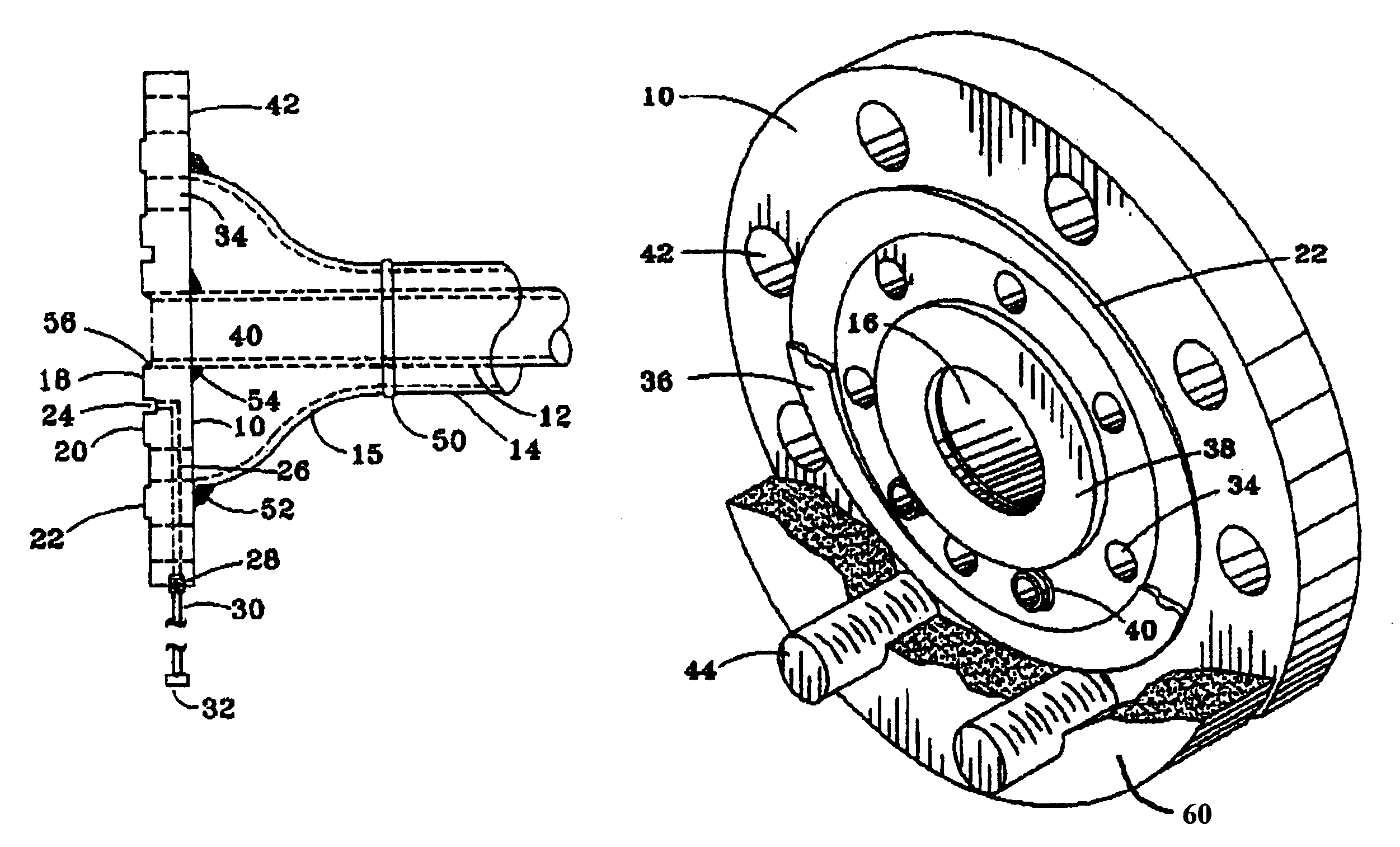 Jacketed pipe flange