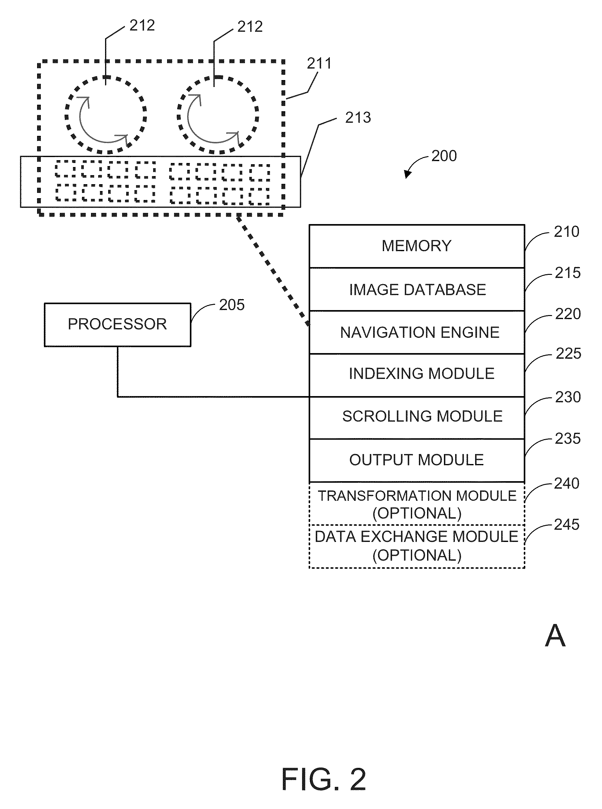 Navigation system for viewing an image data-stack in less time with less effort and less repetitive motions