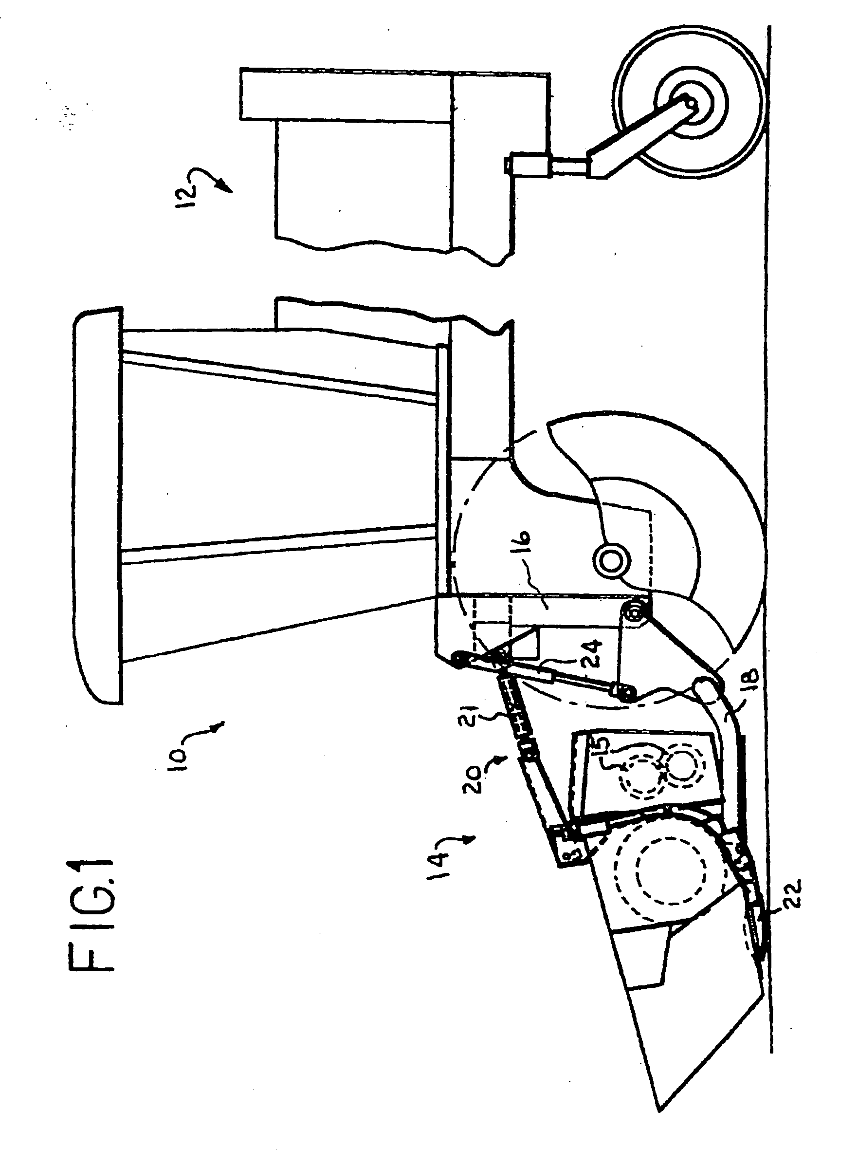 Method and apparatus for controlling a windrower header flotation system during removal of the header