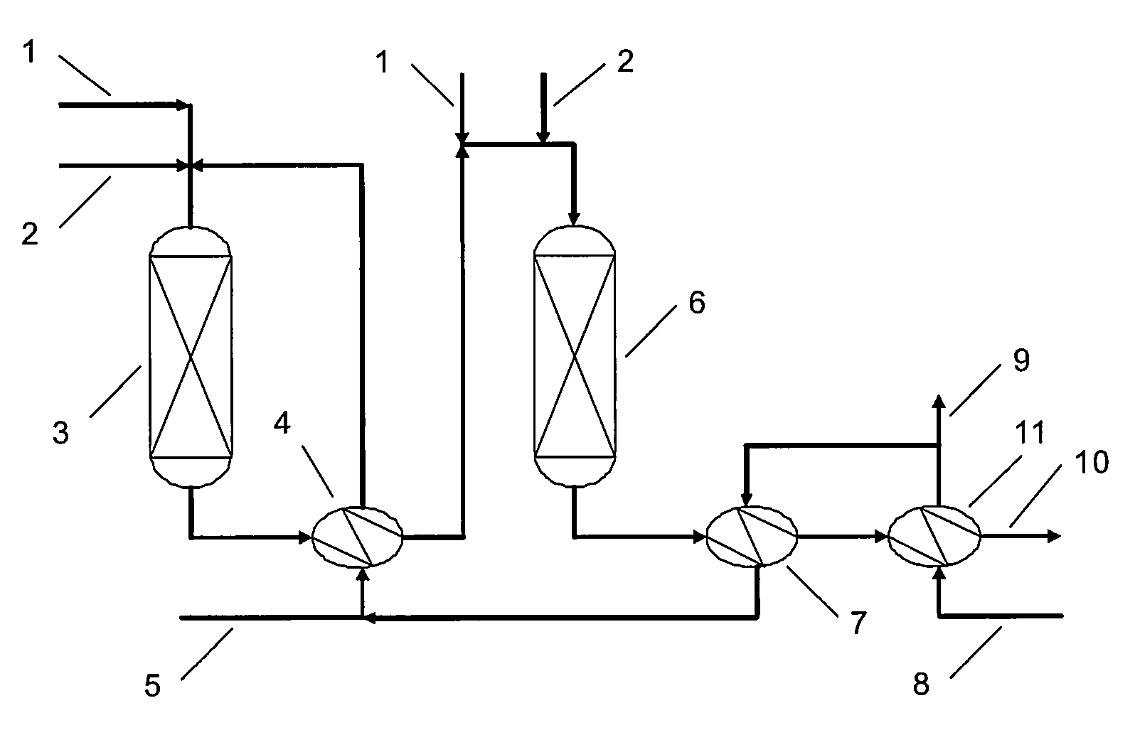 Method for producing butadiene through mixing carbon C