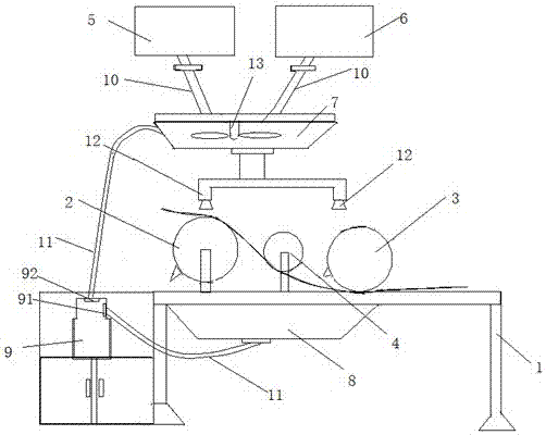 Printing device with dye instant mixing function