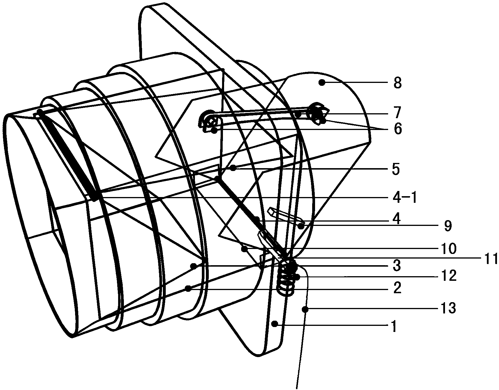 Check valve with double fireproof valves for smoke flue