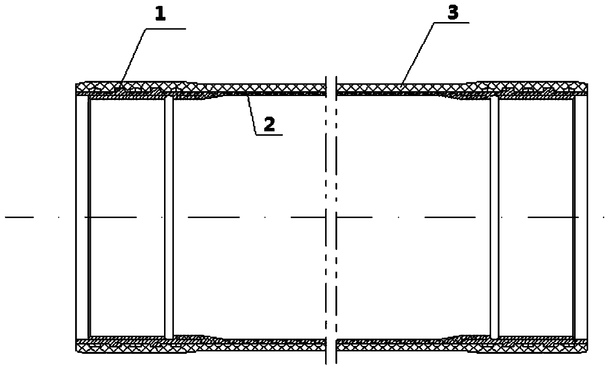 Preparation method for seal head-free fiber reinforced resin-based composite material combustion chamber shell of rocket projectile