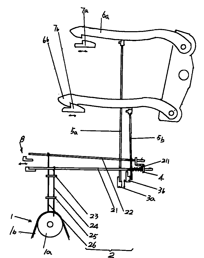 Electronic needle selecting mechanism of passive multi-arm device