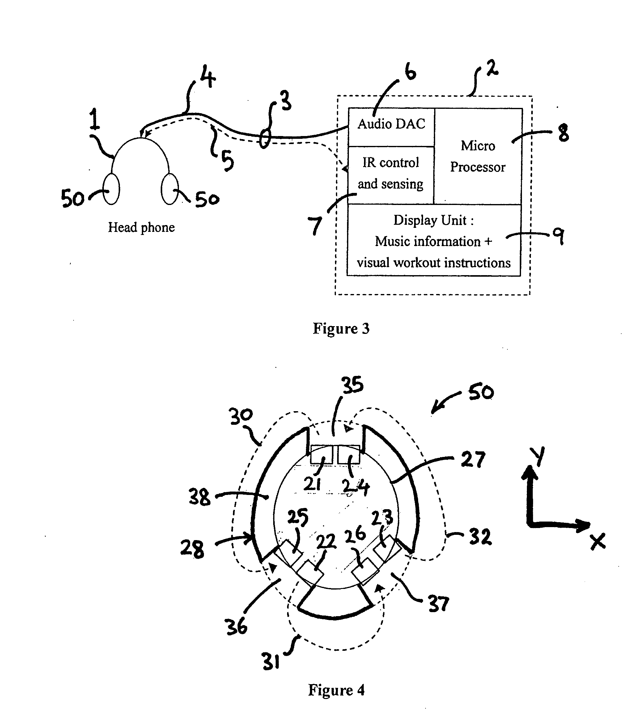 Exercise device, sensor and method of determining body parameters during exercise