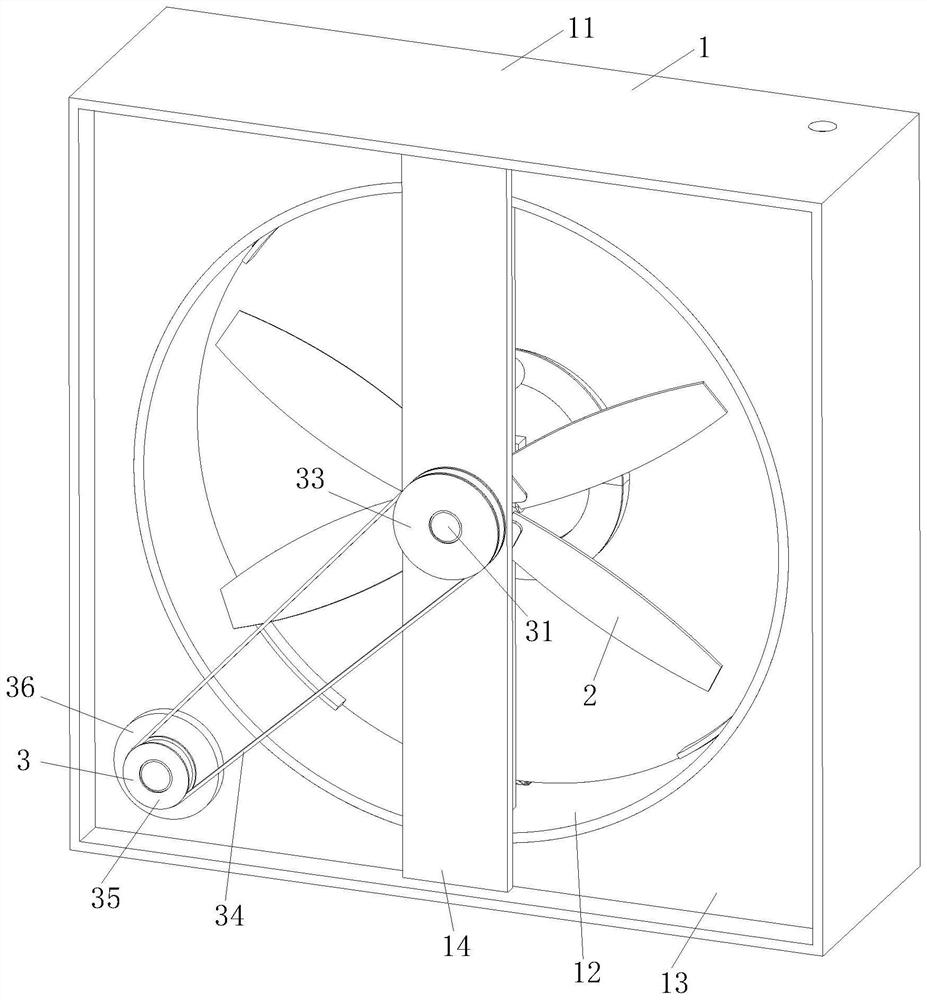 A self-cleaning exhaust fan for a textile factory