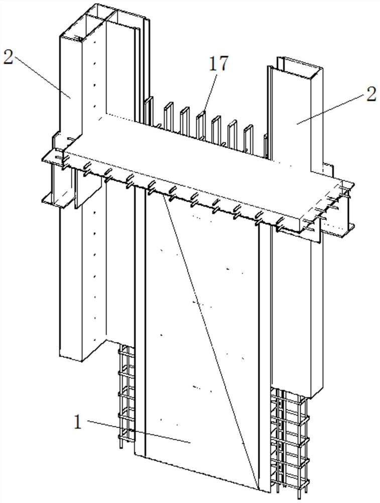 Fabricated steel-concrete composite shear wall and construction method