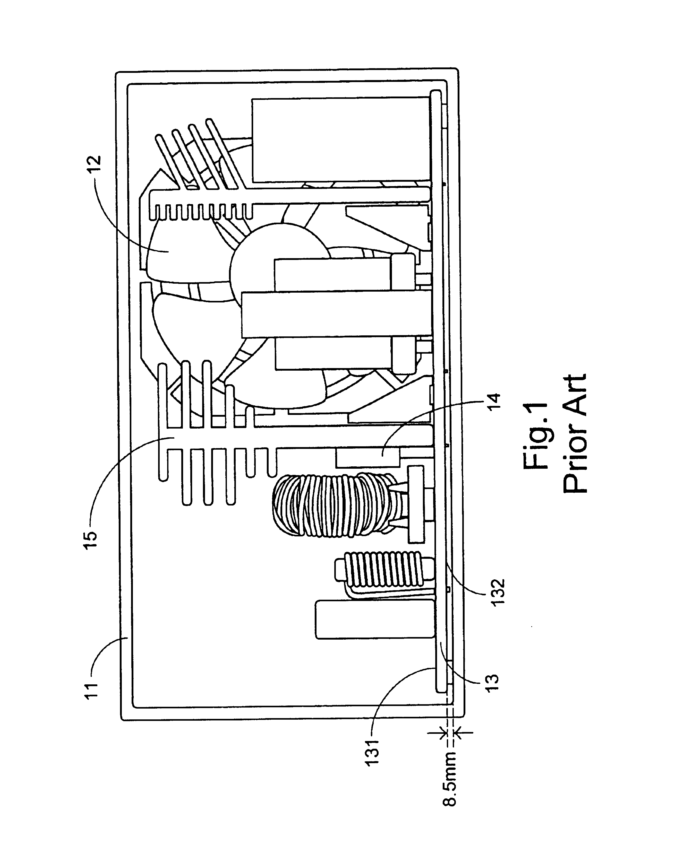 Heat-dispersing module of electronic device