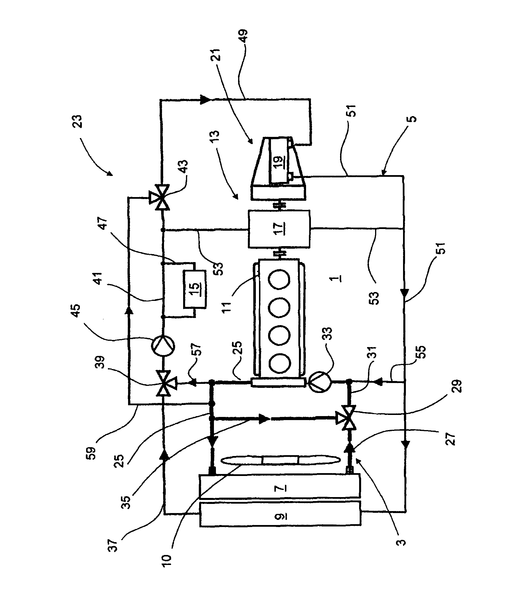 Cooler arrangement for a drive train in a motor vehicle