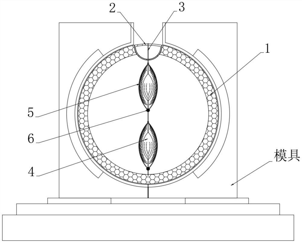 Internal expansion type metal porous adsorption ball and preparation process thereof