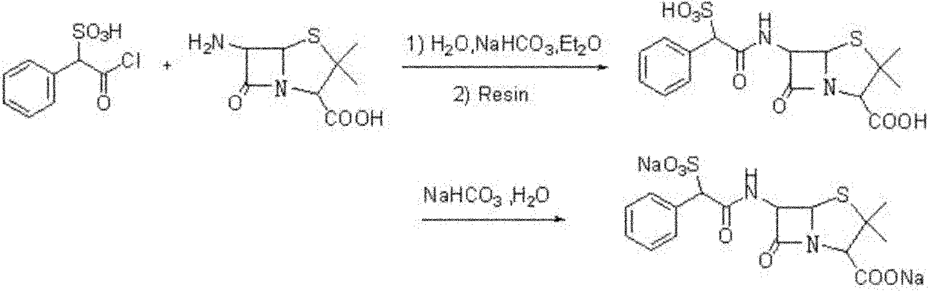 Preparation method of D(-)-sulbenicillin sodium