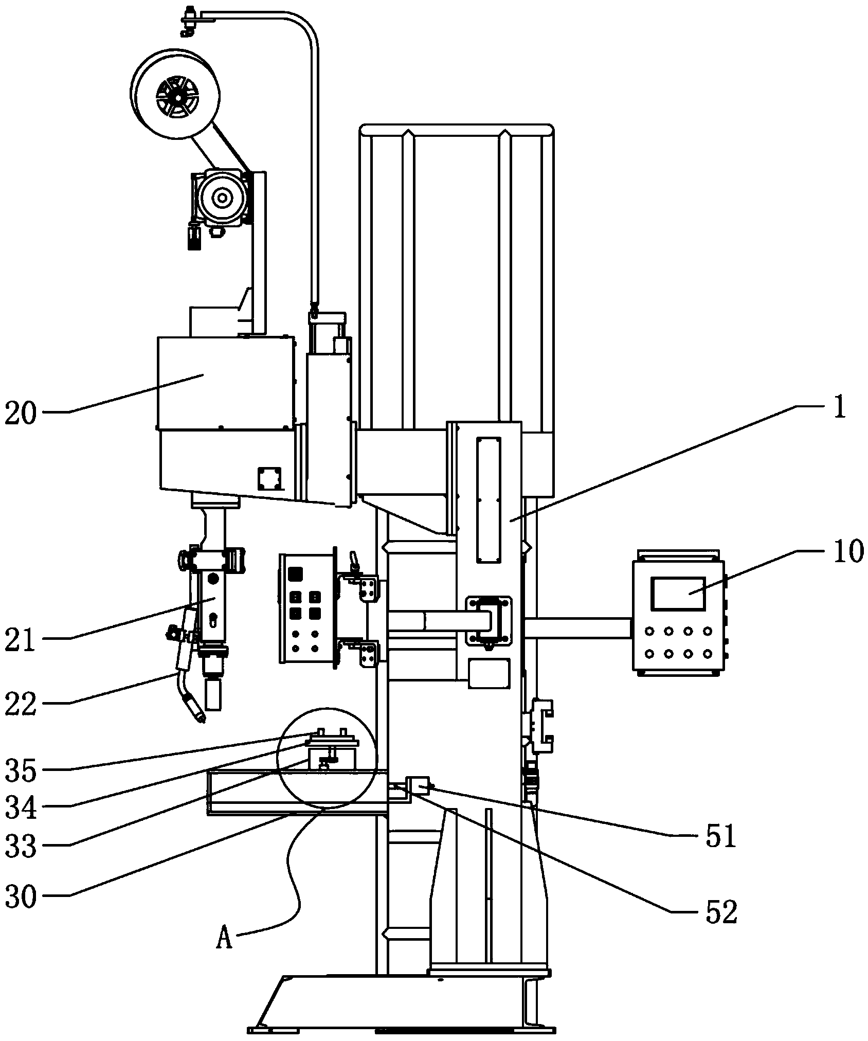 Vertical type circular seam automatic pipe welder