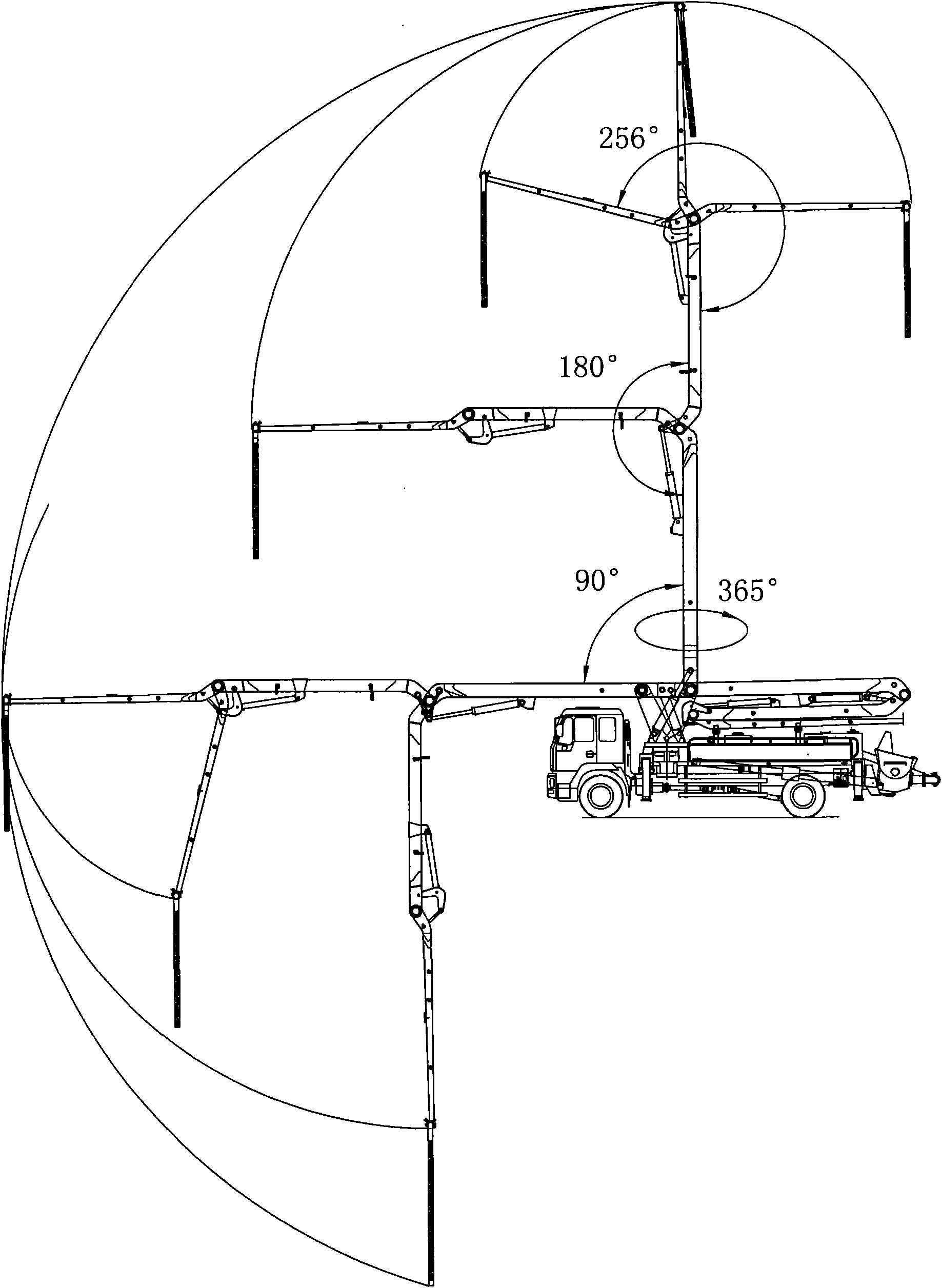 22-meter RZ type folding arm support concrete pump truck