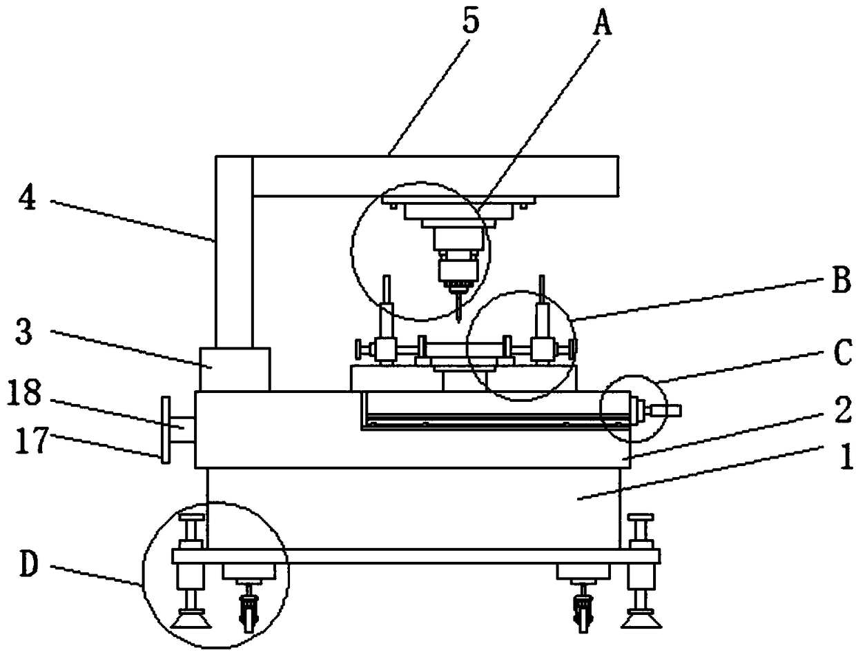 Bearing drilling equipment facilitating waste removal